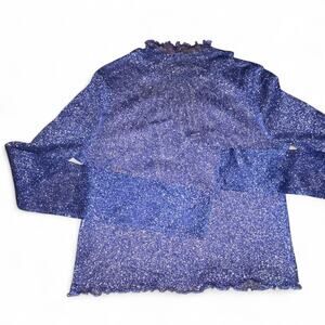 Blue glitter long sleeve see